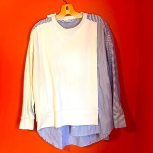Zara NWT combination sweatshirt Sz M